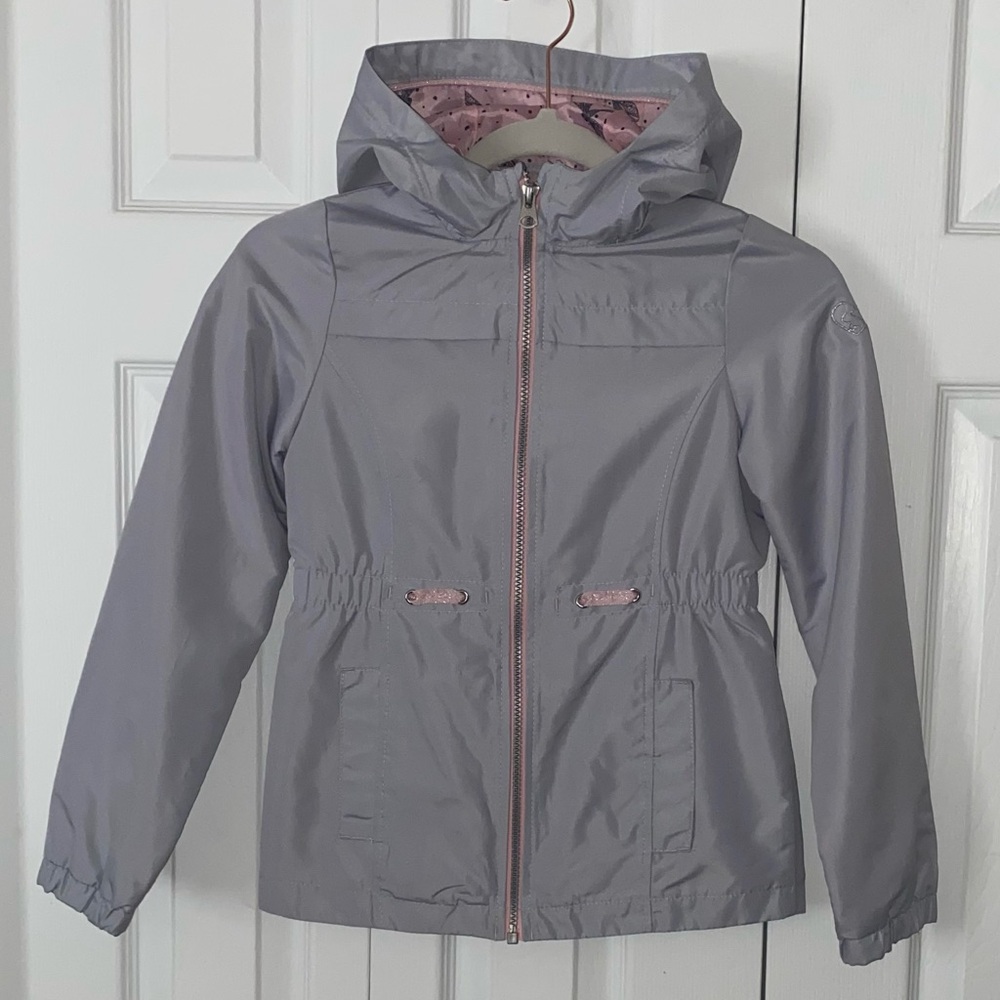 Spring windbreaker/jacket for girls light grey size 10 by JESSICA SIMPSON